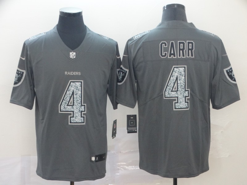 Men's Las Vegas Raiders Derek Carr #4 Gray Jersey